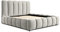 Siblo Bett - Modern Polsterbett 140x200 cm - Doppelbett mit Bettkasten und Lattenrost - Robust Bett mit Stauraum - Bettgestell aus Holz - Dallas Sammlung - Hellgrau