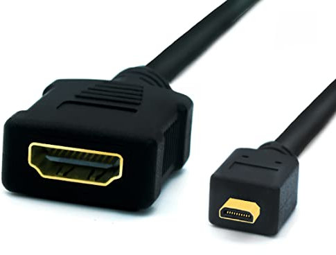 BIGtec Micro HDMI Adapter Kabel 3D 1080P Micro-HDMI-Stecker Typ D zu HDMI-Buchse Typ A Adapterkabel kompatibel mit Raspberry, Handy, Smartphone, Kamera, Tablet