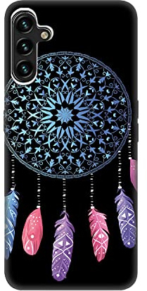 HopMore Handyhülle für Samsung Galaxy A54 5G Hülle, Schwarz Weich TPU Silikonhülle mit Muster, Dünn Handytasche Anti-Kratzer Soft Case Stoßfest Schutzhülle Cover für Samsung A54 5G, Traumfänger