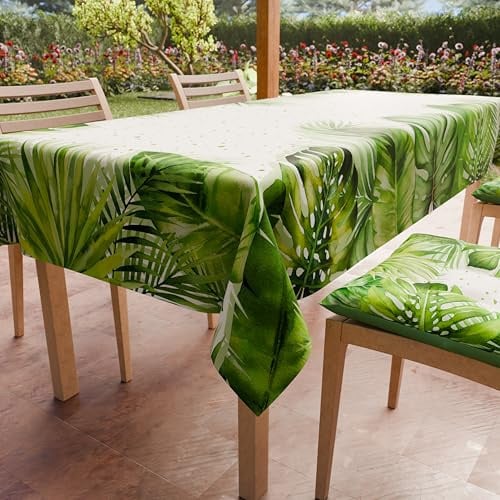 PETTI Artigiani Italiani - Tovaglia Antimacchia Rettangolare Copritavolo Cucina Disegno Tropical 05 X12 Posti (140x240 cm) 100% Made in Italy
