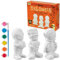 Kit Créatif Enfant Décoration Halloween Pack Lot Figurine à Peindre en Plâtre Kit Activités Manuelles pour Enfants (Lot de 3)