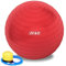 ZENO Exercise Ball 65CM | Pregnancy Ball for Stability | Yoga Balls for Gym, Pilates & Balance | Gym & Pilates Balls with Quick Foot Pump | Anti Slip | Red