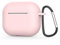 Airpods 3rd Generation Case Cover: 3rd Generation Apple Airpods Case Soft Silicone Protective Cover with Keychain Hook｜Waterproof 3rd Gen Airpods Case Protector with Dust Plug (Pink)