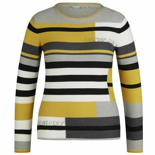 Rabe Damen Pullover im Colorblock-Design Mimosa gelb/grau - 48