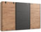 Lomadox Kleiderschrank Schwebetürenschrank 300 cm, 2 Türen, 3 Kleiderstangen, Eiche mit Stahl Nb.
