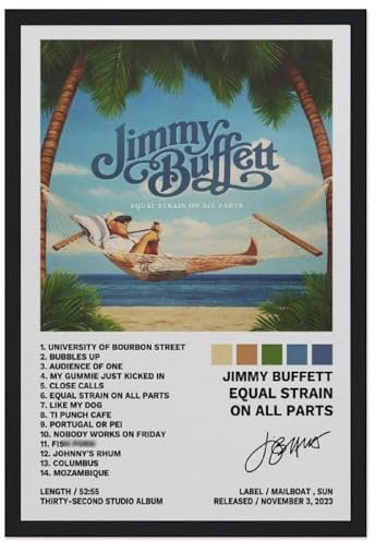 ceok Jimmy Poster Buffett Equal Strain On All Parts Album Cover Poster Wandkunst Dekor Druck Bild Gemälde für Wohnzimmer Schlafzimmer Dekoration 40 x 60 cm Stil