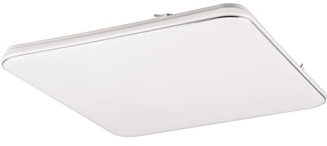 Reality Leuchten LED Deckenleuchte Blanca R64144201, Kunststoff Weiß matt/Chrom, inkl. 46 Watt LED, Switch Dimmer |
