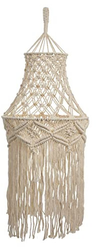 FutureHight Pantalla de macramé Colgante Pantalla Lámpara Cubierta de luz Colgante Oficina Moderna Dormitorio Sala de Estar Habitación de los niños Decoración Bohemia para el hogar