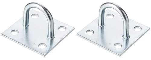 Fixman 566783 Chain Plate Electro Galvanised Staple 50 mm x 50 mm (Pack of 2)