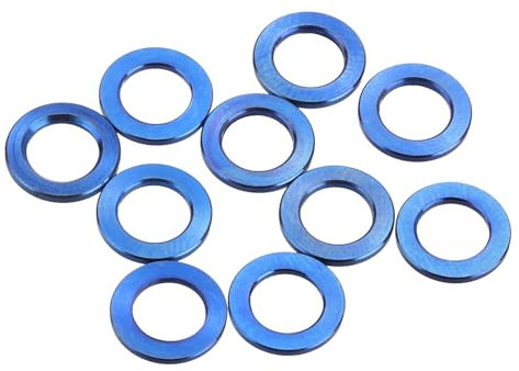 QUARKZMAN 10Stk M6 Titan Flache Unterlegscheibe Metrische Flache Unterlegscheibe für Schraube Bolzen Mutter Motor Wartung Blau