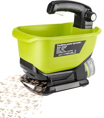 Adisipsoarin Seed Spreader for Ryobi 18v Battery,Handheld Fertilizer Spreader for Lawns,Available Year-Round,Grass Seeds,Fertilizer,Rock Salt and Ice Melt(Battery Not Included)