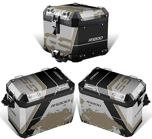 Adesivi Protettivi Valigie Laterali e Bauletto per Moto BMW R 1200 GS ALU 2° Modello ADV Adventure Grigio