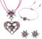 QTTRPCU 4 Stück Trachtenschmuck Damen Set, Oktoberfest Trachtenschmuck, Trachtenkette Damen, Dirndl Schmuck Damen