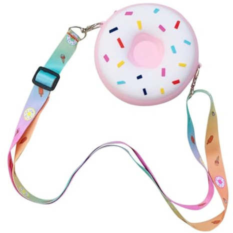 Yaoliucp Girls Crossbody -Geldbörse Cartoon Silicone Donut Handtasche süße Kinder Umhängetasche für Geschenk, Cartoon Geldbeutel Taschen