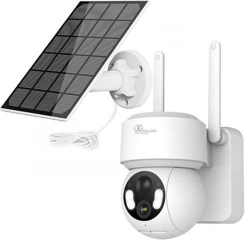 EXTRALINK SolarEye Pro - Wi-Fi Kamera Überwachung Aussen mit Solarpanel, WLAN Kamera Outdoor mit Solarpanel, 5200mAh Akku, 4 MP Sensor, 2.5K Auflösung, IP65, Tuya, Drehung, Micro-SD-Karten