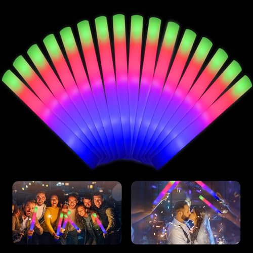 YQXTOOEL 192pcs Led leuchtstab,leuchtstäbe schaumstoff,Led Spielzeug Kinder,knicklichter party knicklichter hochzeit,Für Hochzeiten,Partys,Geburtstage,Feste