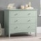Christow Sage Green Chest Of Drawers, 3 Drawer Storage Organiser Unit, Modern Wooden MDF Bedroom Cabinet Furniture, Living Room Hallway, Brushed Chrome Handles, Easy Glide Runners (70cm x 80cm x 40cm)