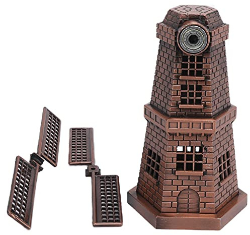 Holländische Windmühle aus Holz, 15 × 10 × 9, Retro-Dekor aus Rotbronze, Handwerk, Ornamente, Windmühle, Set aus Holz für Bar und Restaurant