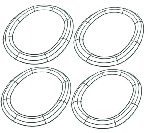 Holibanna 4stücke Ovaler Kranzrahmen Metall Österliche Eierform Für -blumenarrangements Und Festliche Dekorationen Für Hochzeiten Und Valentinstag
