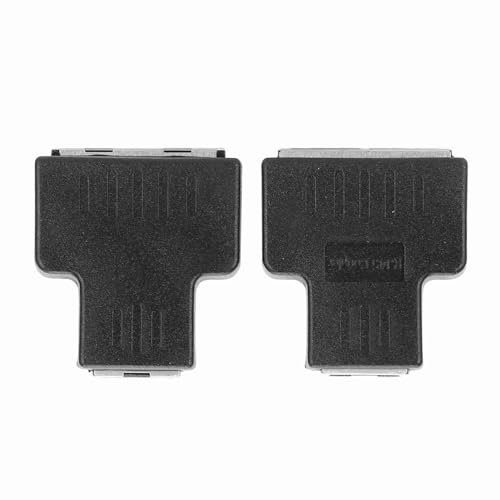 Ethernet Cable Adapter 2PCs 1‑in 2‑out Splitter LAN Connector Extender for Internet Wire Connection Black