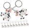 SOPOTUTU 12pièces Porte-clés Vache Mignonne Charms Animaux Réalistes Accessoire Décoratif pour De Fête pour Pendentifs Originaux Amusants