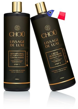 Lissage brésilien keratine premium - Kit professionnel 1000ml Sans Formol- 10 à 15 applications-Convient femmes enceintes et enfants-Fabriqué en France