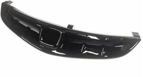 Parrilla Radiador Para Civic FD2 JDM 2006 2007 2008 Rejilla Delantera Carreras Para Parachoques Superior Capó Malla Media Piezas Exteriores Frontal Riñón(Plastic)