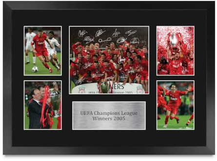 HWC Trading 2005 Champions League Winners Printed Memorabilia Signed Autograph Photograph Display for Football Fans and Supporters - A3 Framed