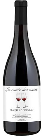 Vin rouge Beaujolais 2025 - Beaujolais nouveau Ludovic Montginot, bouteille de vin personnalisée [ Vins rouges ] (x1)