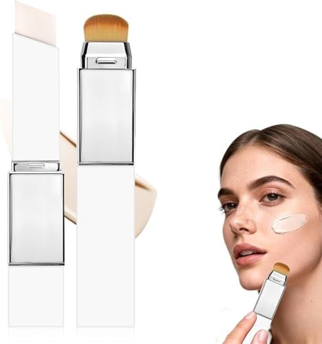 Color Changing Foundation Stick mit Bürste, Feuchtigkeitsspendende und Leichte Abdeckcreme, Farbwechselndes Foundation-Stick, Cremestift für Alle Hauttypen