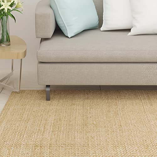 ZQQLVOO Sisal Teppich Natur 100x200 cm mit Rutschfester Unterseite für verbessertes Raumklima, strapazierfähiger Vorleger aus 100% Sisal, pflegeleicht und langlebig für Verschiedene