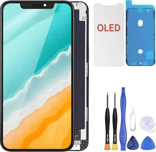 ZOETEC Hard OLED Display für iPhone 11 Pro Max (Nicht LCD) 6,5'' Full HD Display COF Touchscreen Digitizer Rahmen-Baugruppe mit Reparatur-Werkzeug-Sets, wasserdichter Klebstoff, gehärtetes Glas