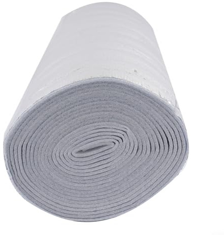CWOQOCW Rouleau d'isolation réfléchissant en feuille d'aluminium pour radiateur avec coton perlé épais de 3 mm pour rétention de la chaleur et installation murale facile (40 cm-2 m)