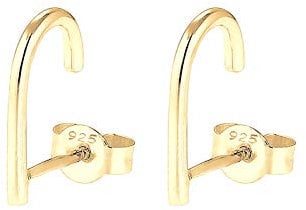 Elli Ohrringe Damen Suspender im Geo Minimal Look in 925 Sterling Silber vergoldet