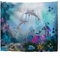 A.Monamour Wandteppiche Unterwasserwelt Korallenfisch Delphin Pflanzen Meerestiere Blaue Hintergründe Für Kinder Stoff Wandbehang Tapisserie Wandbild Vorhang Wand Wanddekor Für Schlafzimmer 153x130cm