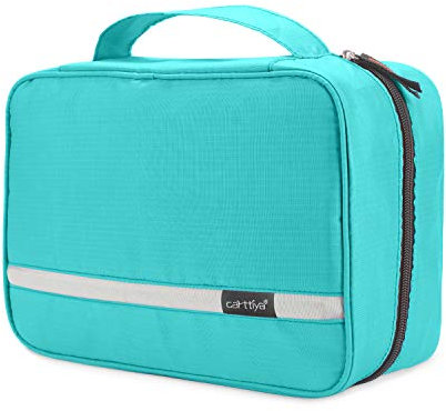 Carttiya Kulturbeutel zum Aufhängen, Herren Damen Kulturbeutel, Kosmetiktasche Groß Waschtasche Reise Waschbeutel Makeup Tasche Toilettentasche mit Haken (Hellblau)