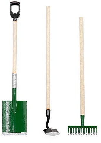 Odoria 1/12 Miniatur Gartenwerkzeug Set 3 Stück Puppenhaus Zubehör