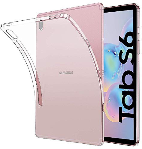 REY - Funda Carcasa Gel Transparente para Samsung Galaxy Tab S6 10.5 T860, Ultra Fina 0,33mm, Silicona TPU de Alta Resistencia y Flexibilidad, Tablet
