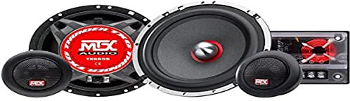 MTX TX665S Haut-parleurs voiture Kit 16,5cm 2 voies 90W RMS 4O Châssis alu Tweeters néodyme dôme soie Membrane pulpe célulos