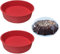 REECAGO 2 Stück Silikon Backform, Kuchenform Silikon 20cm Rund, Silikonform Backen BPA-frei Antihaft-Backformen Pfanne für Kuchen und Brote