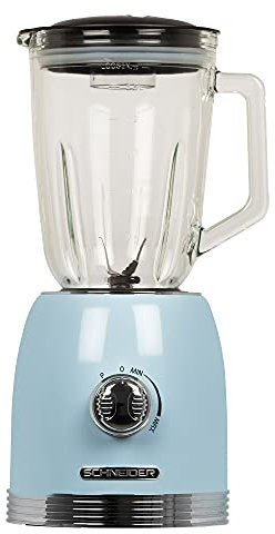SCHNEIDER SCBL15BL, Blender, Capacité (1.5L), Fonction pulse, Variateur de vitesse, 6 lames en acier inoxydable, Bleu