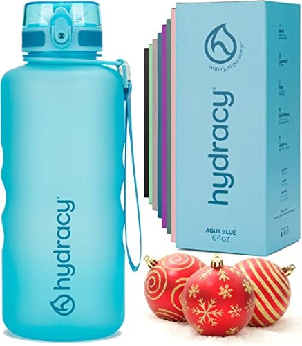Hydracy Trinkflasche mit Fruchteinsatz - 2L Wasserflasche - BPA-freie Trinkflasche mit Zeitmarkierung Auslaufsichere Sportflasche - Kondensationsfrei für Sport und Outdoor