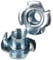 T Nuts Four Pronged Tee Nuts Zinc Plated Steel Anchors Blind Nut Captive Inserts for Woodworking and Furniture Heavy Duty Threaded Wood Insert Nuts with Sharp Prong Pack of: 50 Size: M6 x 12 mm