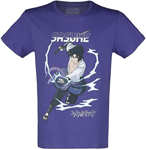 Naruto Sasuke Herren Jersey mehrfarbig S 100% Baumwolle Regular, bunt, S