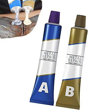 2022 New Fullkk Magic High Temperature Resistant Liquid Metal Welding Filler,100g A+B Appliances Casting Repair Glue,Metal Repair Gel Paste,Industrial Heat Resistance Cold Weld Metal Repair Paste