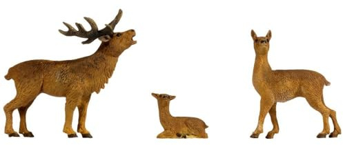 NOCH Hirsche, detailreiche Tierfiguren, aus Kunststoff für die Spurweite 1 ideal für Natur- und Dorfszenen