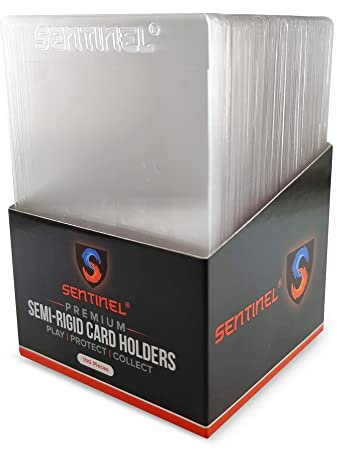 Sentinel® Semi Rigid Card Holders (100 Pack) - Premium Card Sleeves for Trading and Collectible Card Games - Card Savers Ideal for Grading Submissions (PSA, BGS, CGC)