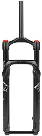 ZFF Fette Gabel 26 Zoll Schnee Strand Fahrrad E-Bike 26 * 5.0 Fat Tire 150 * 15mm Steckachse Federgabel Federweg 100MM 1-1/8 Luftgabel Schultern Kontrolle 2490g Schwarz
