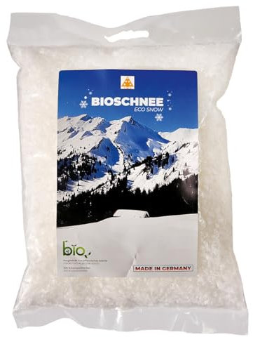 Deco Woerner Bio-Kunstschnee 3 Liter weiß aus pflanzlicher Stärke hergestellt, 100% kompostierbar Flocken Winterdeko Weihnachts-Dekoration