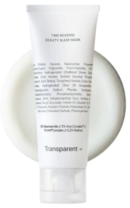 Transparent Lab Time Reverse Beauty Sleep Mask Anti-Aging Nachtmaske, 75 ml – Behandlung ohne Ausspülen mit Antioxidantien, repariert, spendet Feuchtigkeit und bekämpft Alterserscheinungen beim